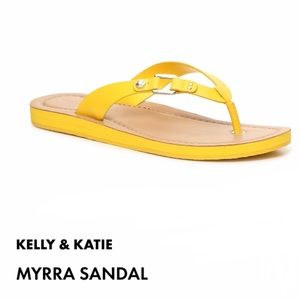 Kelly & Katie Myrra Yellow Flip Flop Sandals